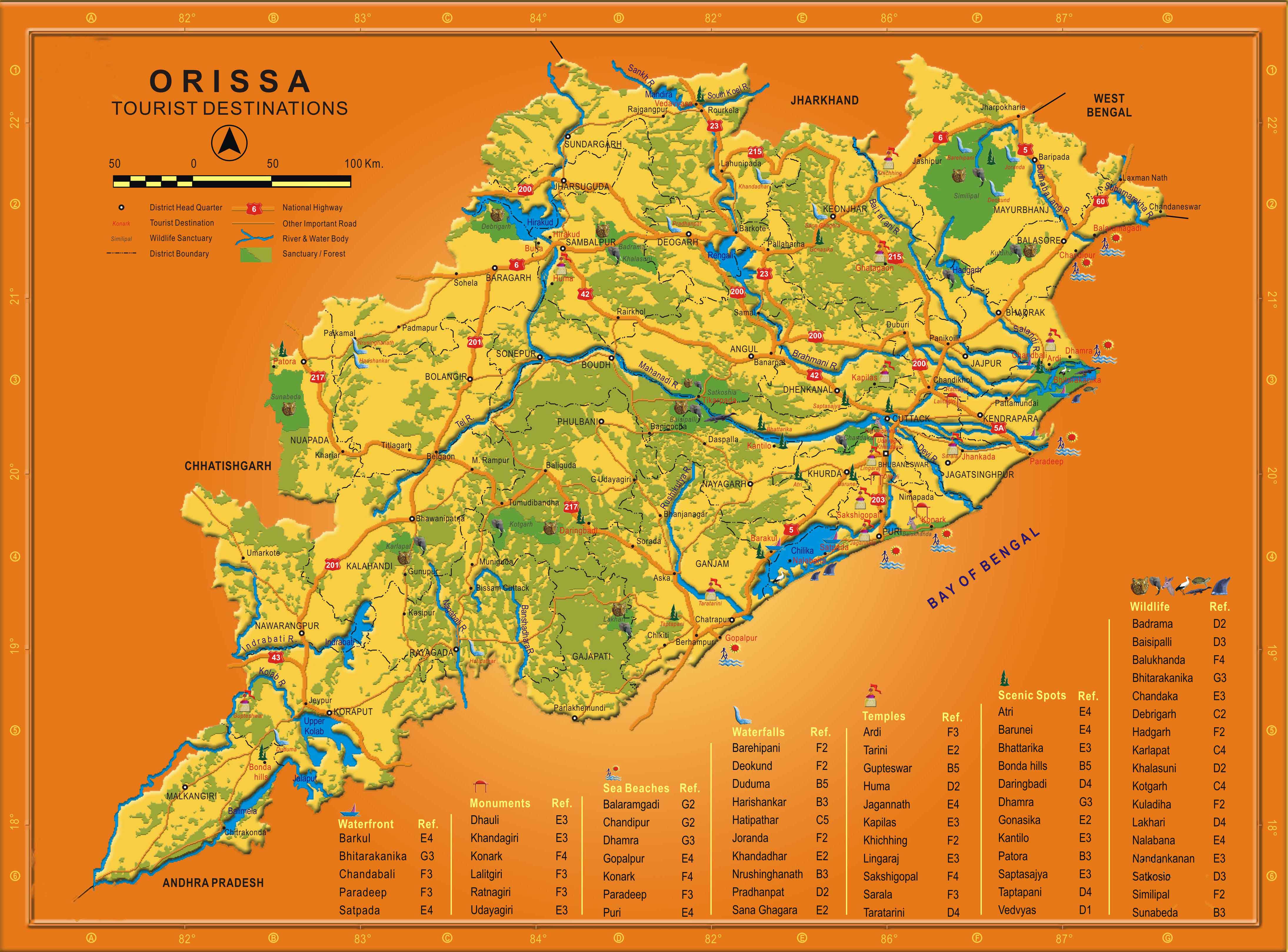 Malkangiri District Map