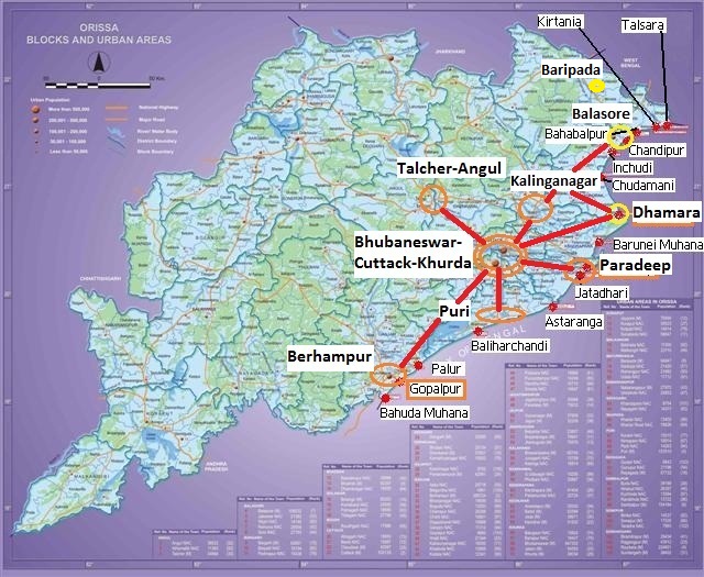 Baripada In Odisha Map ______ » Baripada- Bangiriposi- Similipal Foothills